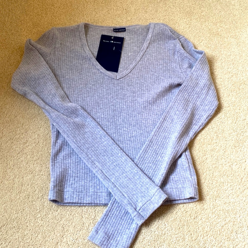 Brandy Melville Gray Long sleeve shirt